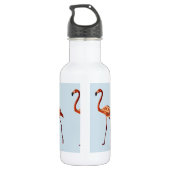 Rosa Flamingos Individuelle Wasserflasche (Rückseite)