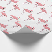 Rosa Flamingos Klassisches tropisches Muster Geschenkpapier (Ecke)