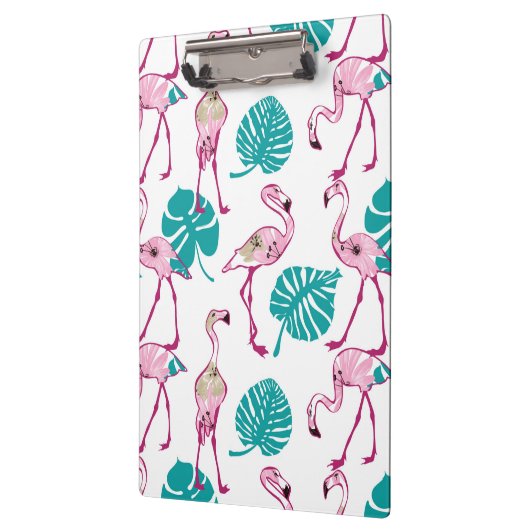 Rosa Flamingos Klemmbrett (Links)