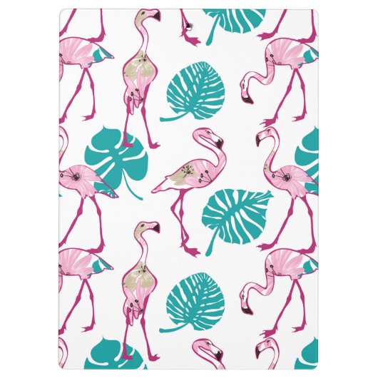 Rosa Flamingos Klemmbrett (Rückseite)