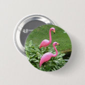 Rosa Flamingos Knopf Button (Vorne & Hinten)