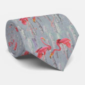 Rosa Flamingos Krawatte, die Krawatte der Männer (Gerollt)