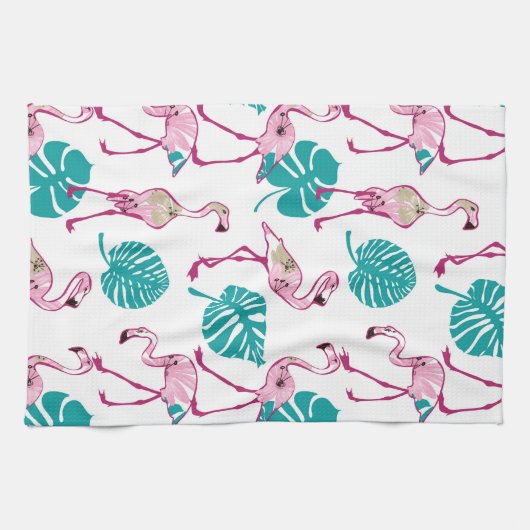 Rosa Flamingos Küchentuch (Horizontal)