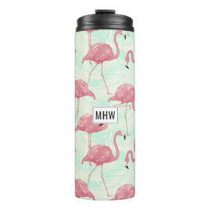 Rosa Flamingos, kundenspezifisch Thermosbecher