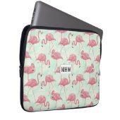 Rosa Flamingos-Laptop-Ärmel Laptopschutzhülle (Vorne Rechts)