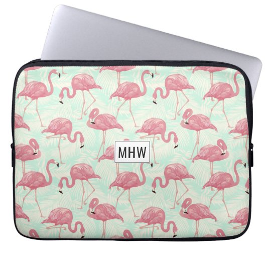 Rosa Flamingos-Laptop-Ärmel Laptopschutzhülle (Vorderseite)