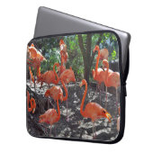 Rosa Flamingos Laptopschutzhülle (Vorderseite Links)