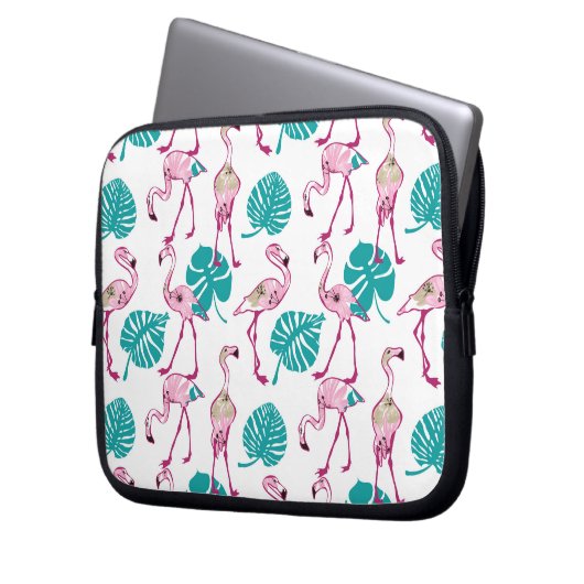 Rosa Flamingos Laptopschutzhülle (Vorderseite Links)
