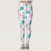 Rosa Flamingos Leggings (Vorderseite)