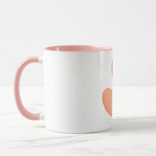 Rosa Flamingos Liebe Circle Ornament, Flamingo Tasse (Links)