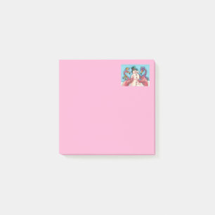 ROSA FLAMINGOS MACHEN SCHNEEMANN, LUSTIGE WEIHNACH POST-IT KLEBEZETTEL