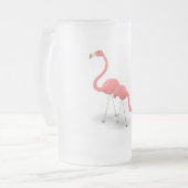Rosa Flamingos Mattglas Bierglas (Vorderseite Links)