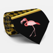 Rosa Flamingos mit blauen Augen Krawatte (Gerollt)