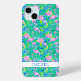 Rosa Flamingos mit Monogramm Case-Mate iPhone Hülle