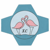 Rosa Flamingos Monogramm Kunst oder Foto Fußball (Flach)