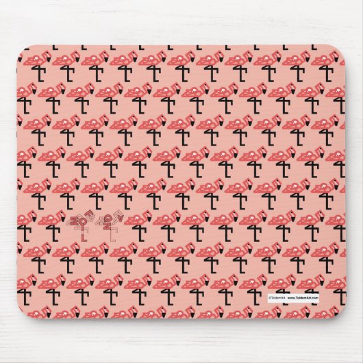 Rosa Flamingos Mousepad (Vorne)