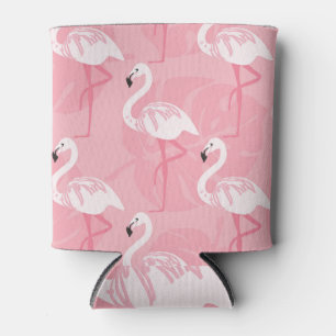 Rosa Flamingos: nahtlose Vintage-Illustration. Dosenkühler