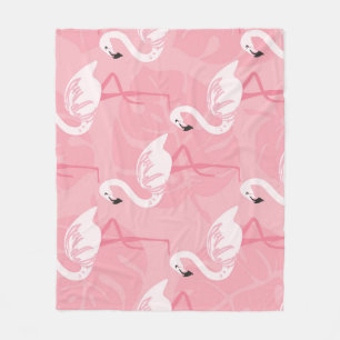 Rosa Flamingos: nahtlose Vintage Illustration. Fleecedecke