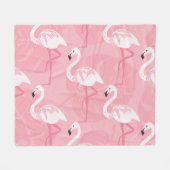 Rosa Flamingos: nahtlose Vintage Illustration. Fleecedecke (Vorderseite (Horizontal))