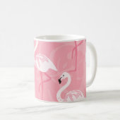 Rosa Flamingos: nahtlose Vintage Illustration. Kaffeetasse (VorderseiteRechts)