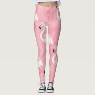 Rosa Flamingos: nahtlose Vintage Illustration. Leggings