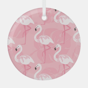 Rosa Flamingos: nahtlose Vintage Illustration. Ornament Aus Glas