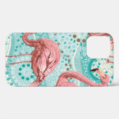 Rosa Flamingos nahtloses Muster Case-Mate iPhone Hülle (Rückseite (Horizontal))