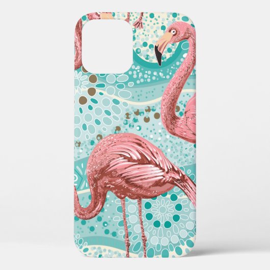 Rosa Flamingos nahtloses Muster Case-Mate iPhone Hülle (Rückseite)