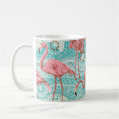 Rosa Flamingos nahtloses Muster Kaffeetasse (Links)