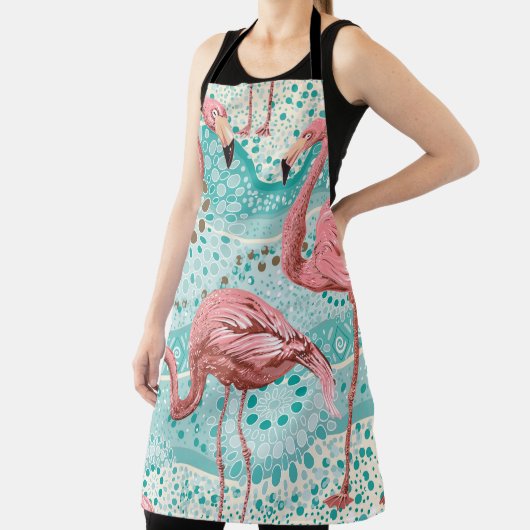 Rosa Flamingos nahtloses Muster Schürze (InSitu)