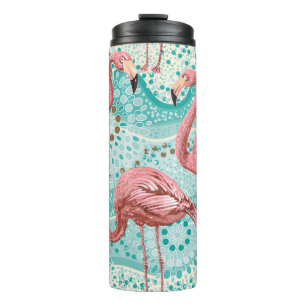 Rosa Flamingos nahtloses Muster Thermosbecher