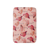 Rosa Flamingos: Nahtloses tropisches Muster Badematte (Vorderseite Vertikal)