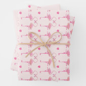 Rosa Flamingos-Packpapier Geschenkpapier Set (Beispiel)
