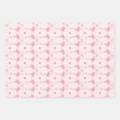 Rosa Flamingos-Packpapier Geschenkpapier Set (Vorderseite)
