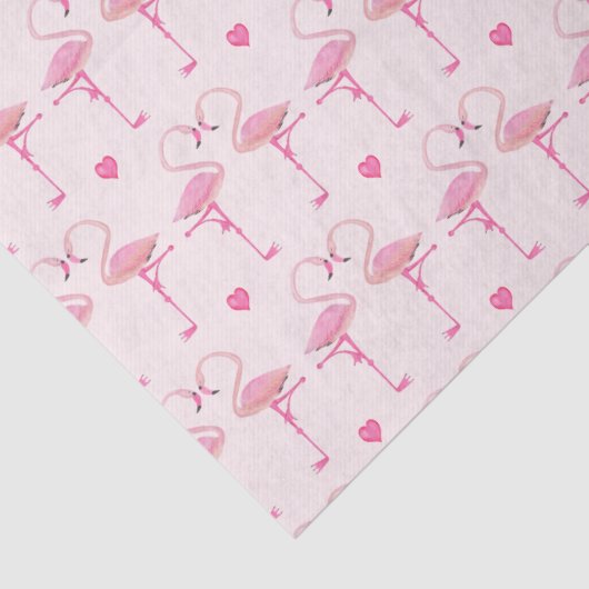 Rosa Flamingos-Papiertaschentuch Seidenpapier (Detail)