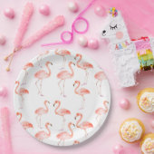 Rosa Flamingos Pappteller (Party)