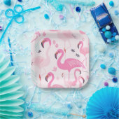 Rosa Flamingos Pappteller (Party)