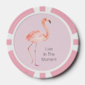 Rosa Flamingos Personalisiert Pokerchips (Vorderseite)