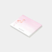 Rosa Flamingos personalisiert Post-it Klebezettel (angewinkelt)