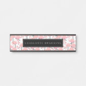 Rosa Flamingos personalisiert Türschild (Vorderseite )