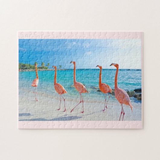 Rosa Flamingos-Puzzle Puzzle (Horizontal)