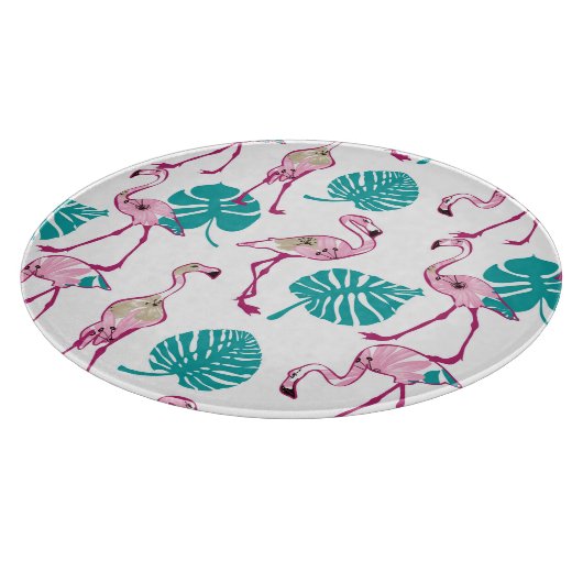 Rosa Flamingos Schneidebrett (Ecke)