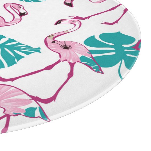 Rosa Flamingos Schneidebrett (Ecke)