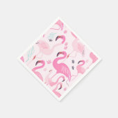 Rosa Flamingos Serviette (Ecke)