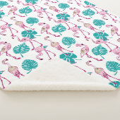 Rosa Flamingos Sherpadecke (3/4)