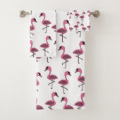 Rosa Flamingos Sommer tropisch Badhandtuch Set (Insitu)