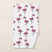 Rosa Flamingos Sommer tropisch Badhandtuch Set (Handtuch)