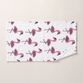 Rosa Flamingos Sommer tropisch Badhandtuch Set (Handtuch)
