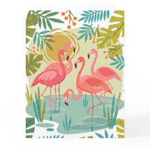 ROSA FLAMINGOS STEHEN ZUSAMMEN