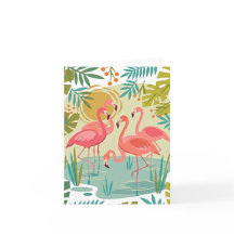 ROSA FLAMINGOS STEHEN ZUSAMMEN